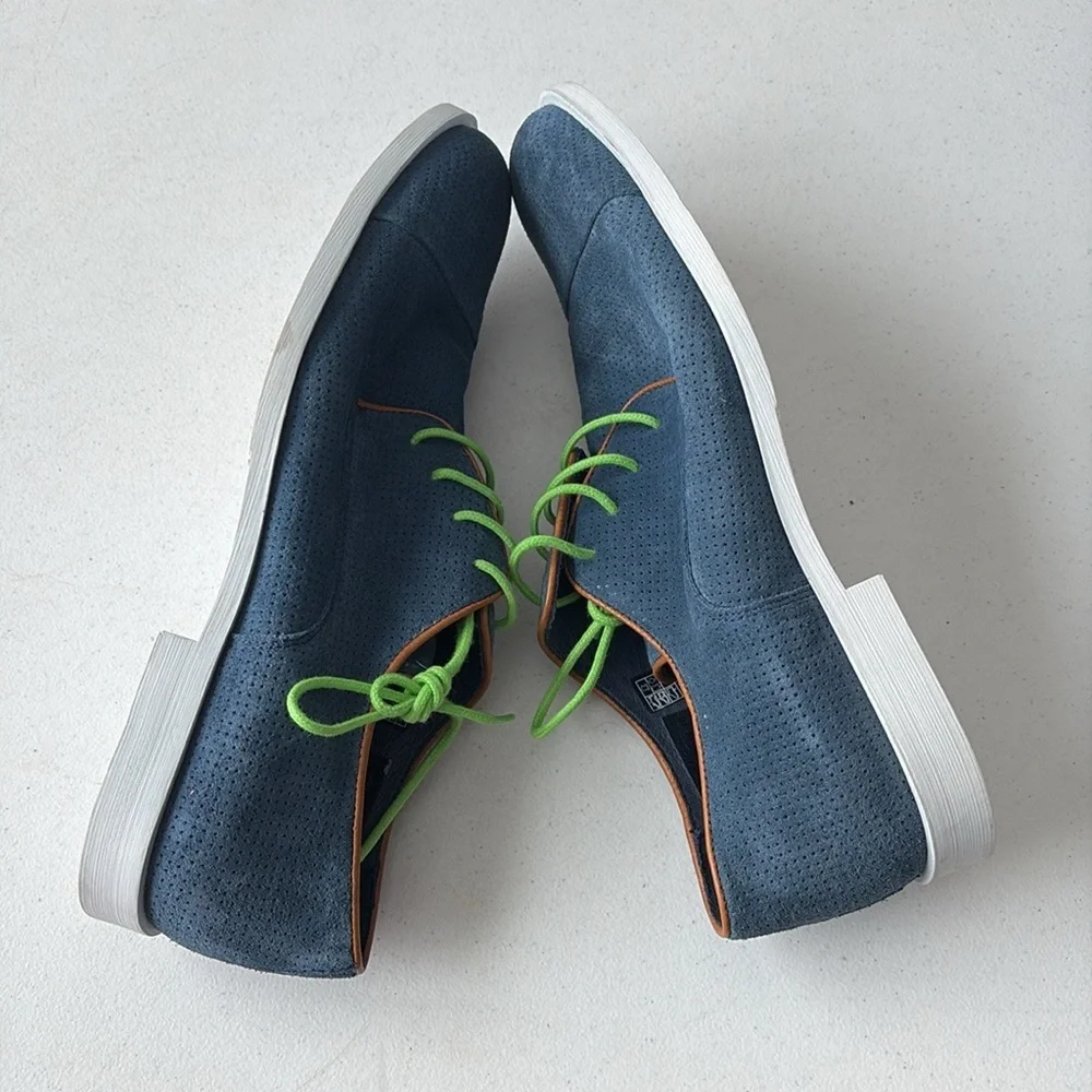 Moods of Norway Blue Suede Oxfords EU 45